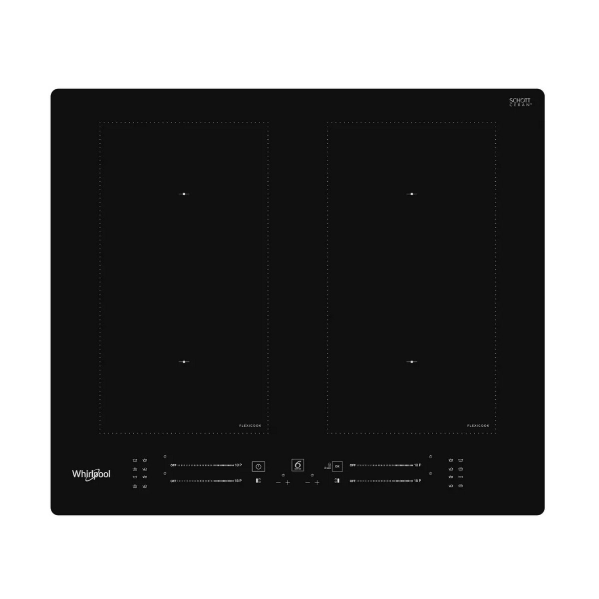 WLS7260NE - WHIRLPOOL - Table de cuisson induction 60cm 4 feux 7200w 6ème sens