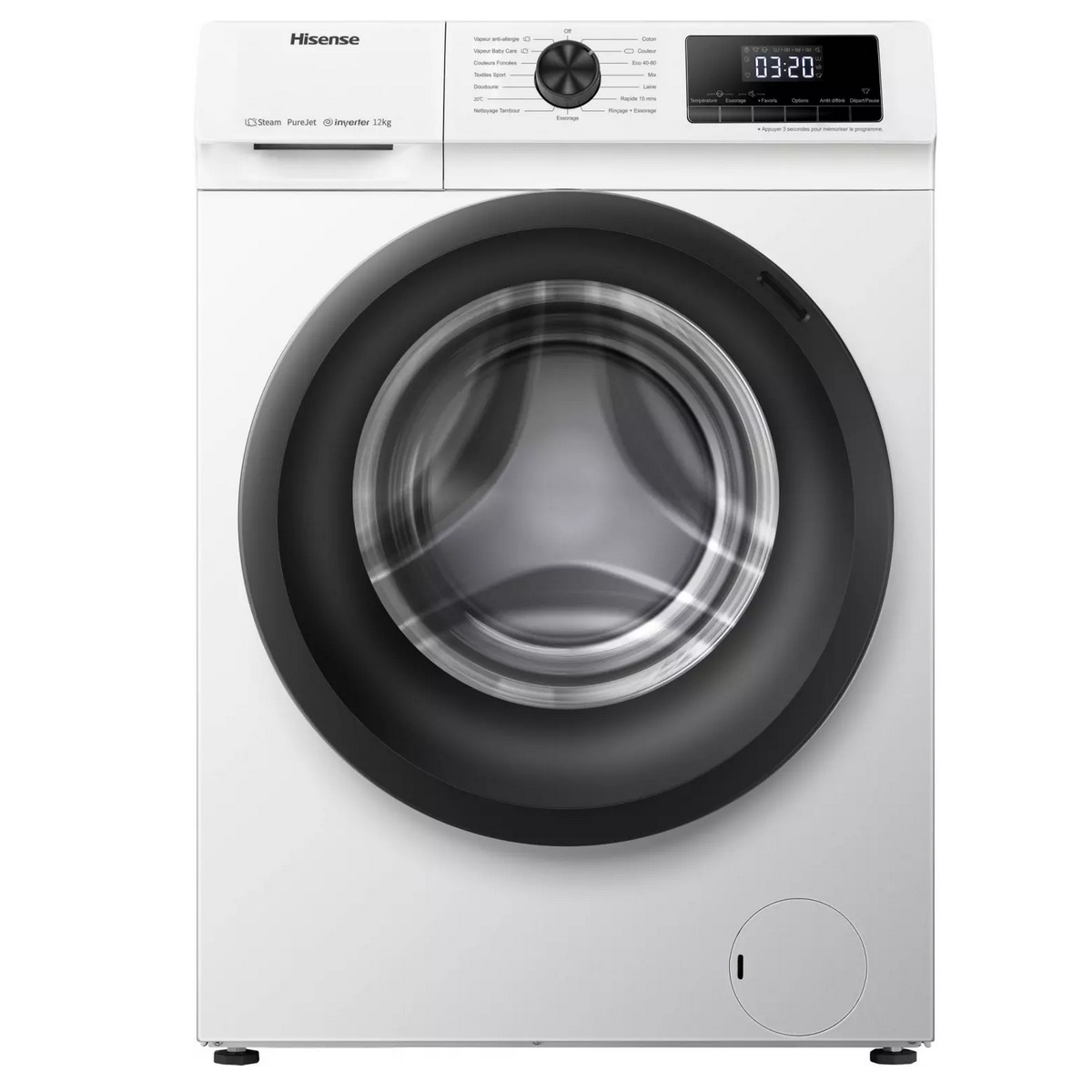 W1214QE - HISENSE - Lave-linge frontal 12kg 1400 tours/min