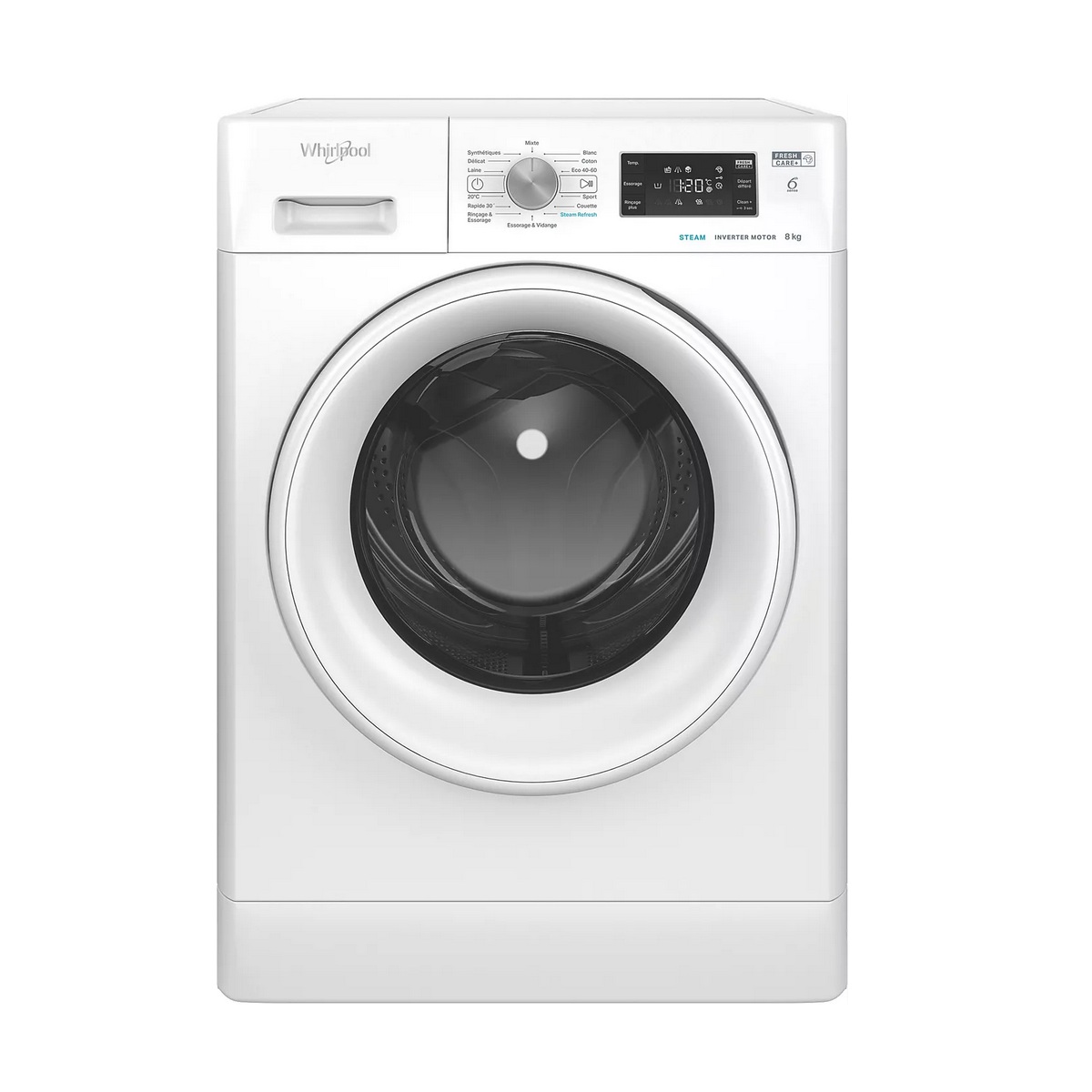 FFBS8489WVFR - WHIRLPOOL - Lave-linge frontal 8kg 1400 tours/min