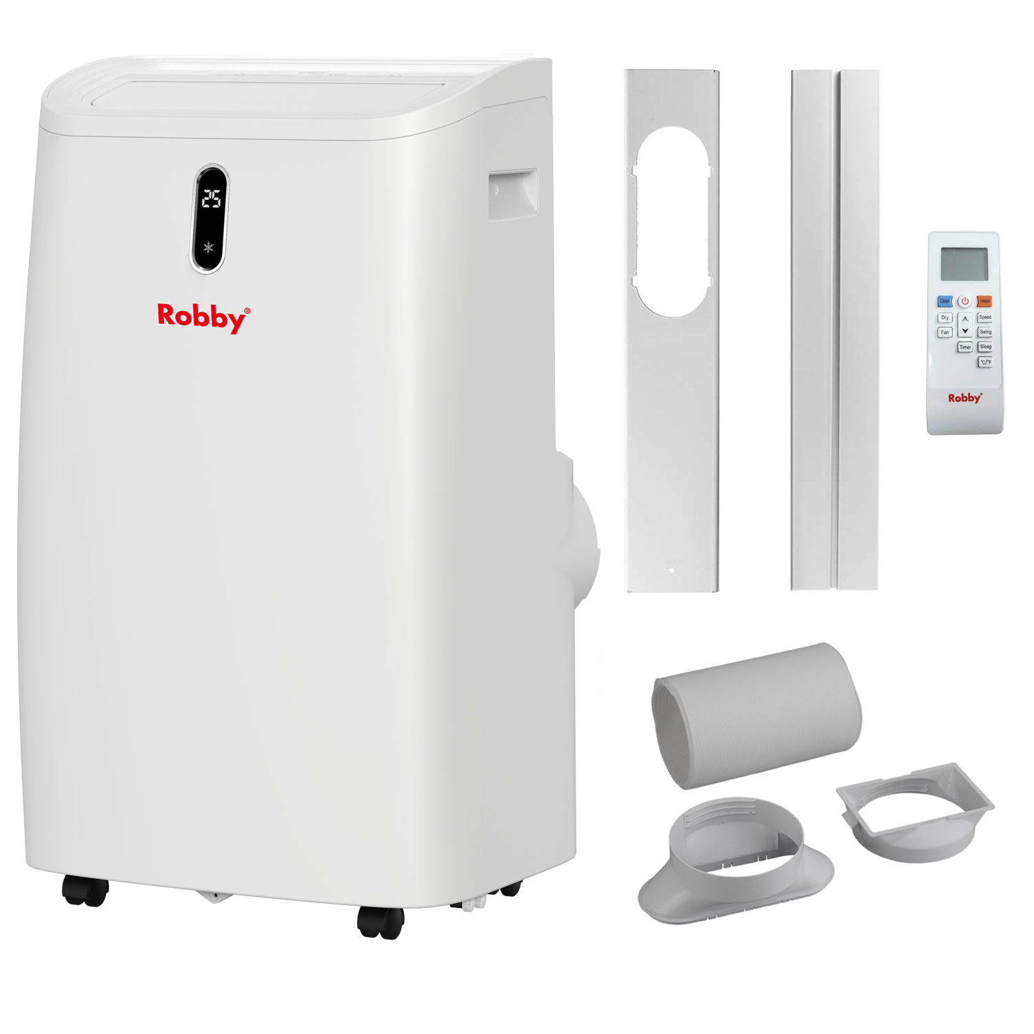 ROAC12HW - ROBBY - Climatiseur mobile réversible 3500w avec kit fenêtre 
