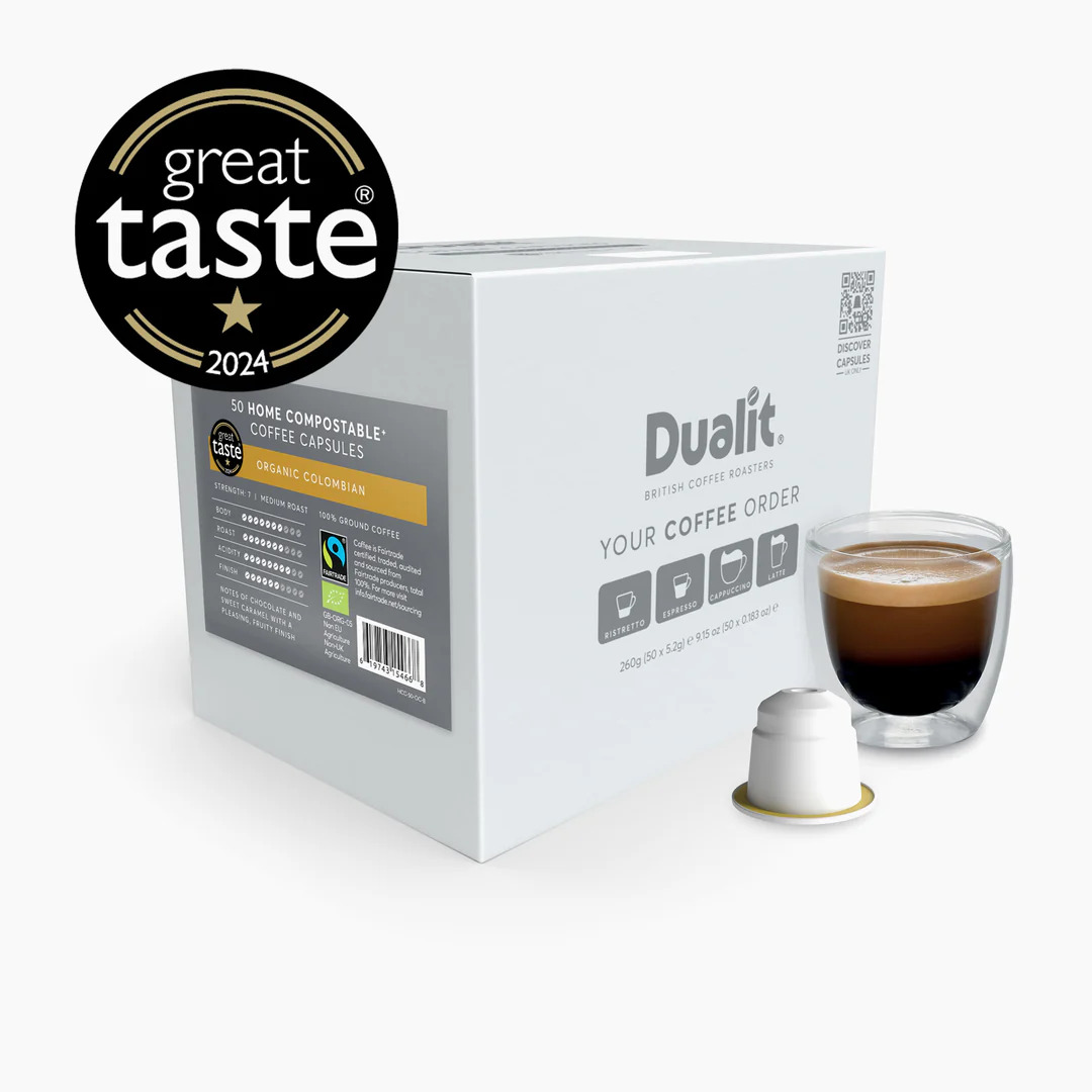 15466 - DUALIT - 50 capsules compostables de café colombien bio 