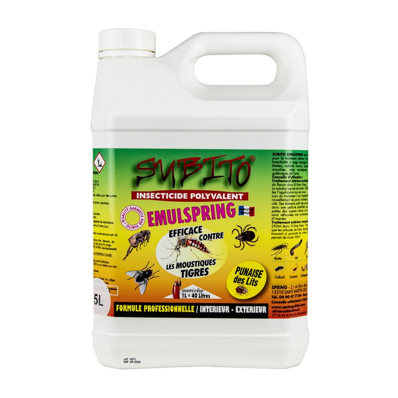 SEMUL5 - SUBITO - Barrière insecticide concentré  volants et rampants 5l emulspring