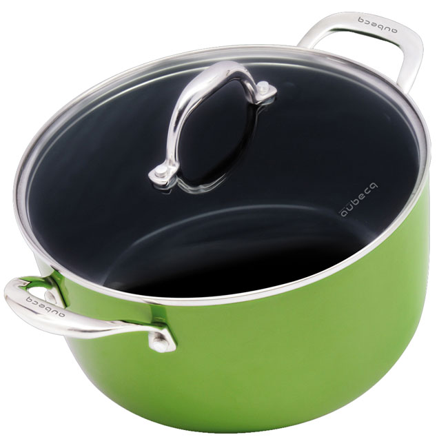 aubecq Faitout 24cm avec couvercle verre aubecq