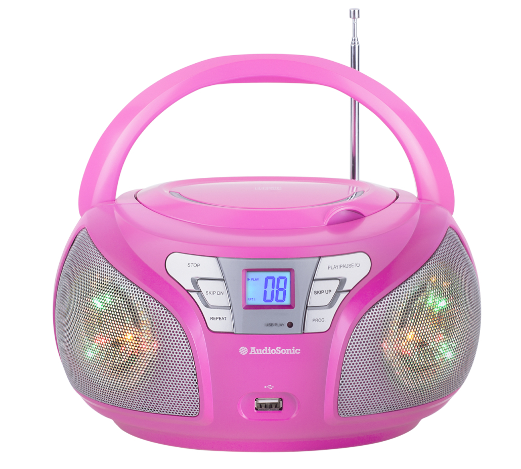 audiosonic Radio cd usb portable disco led rose audiosonic