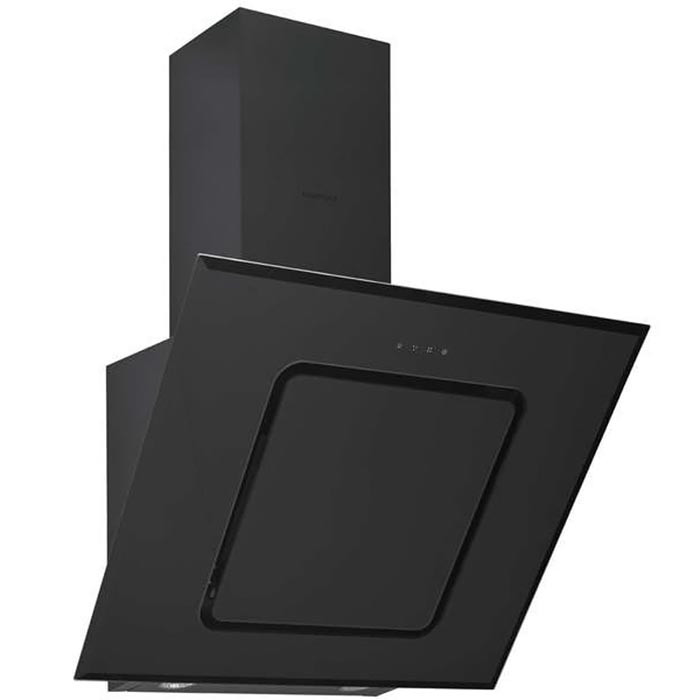 beko Hotte décorative inclinée 60cm 537m3/h noir beko