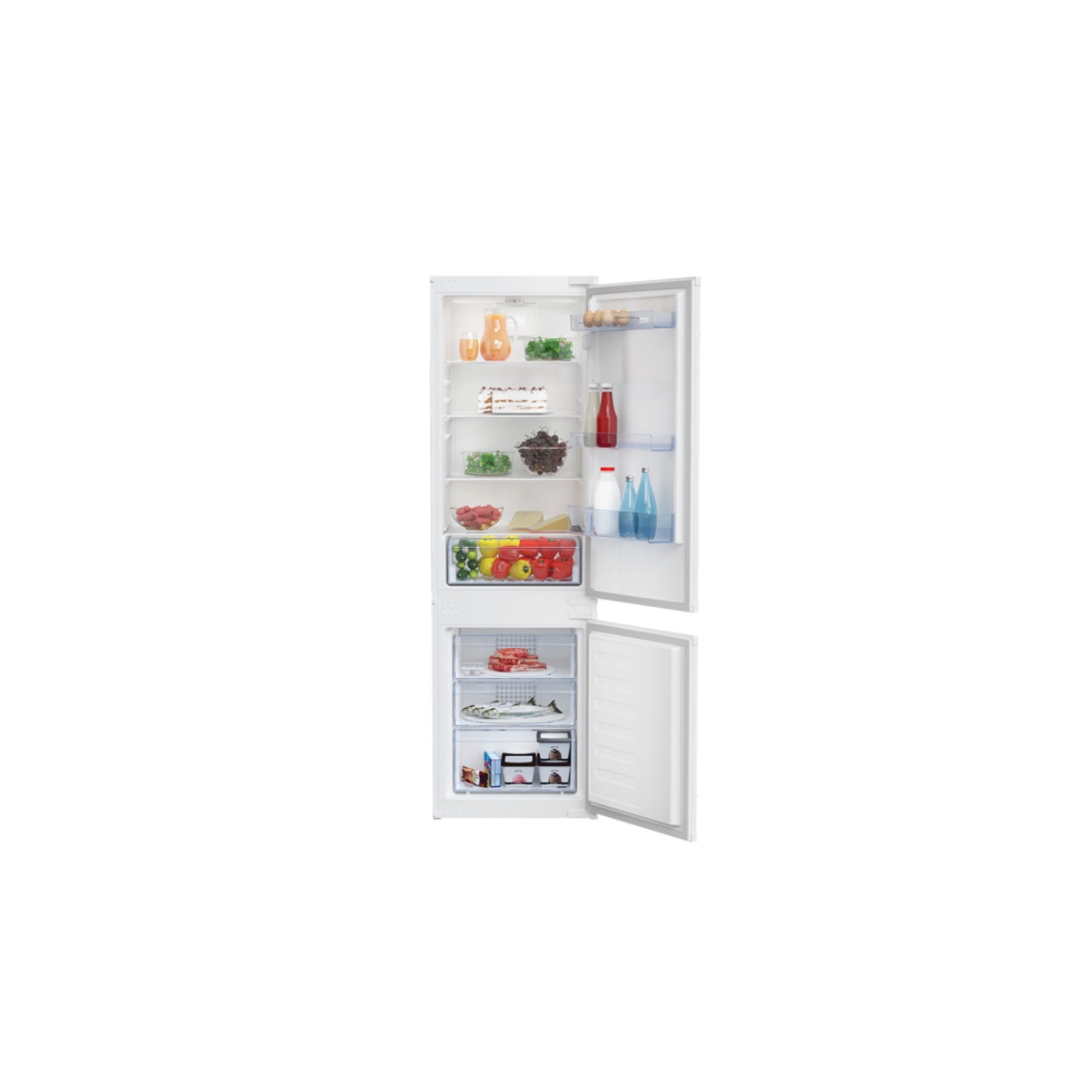 beko Refrigérateur combiné encastrable à glissière 271l beko