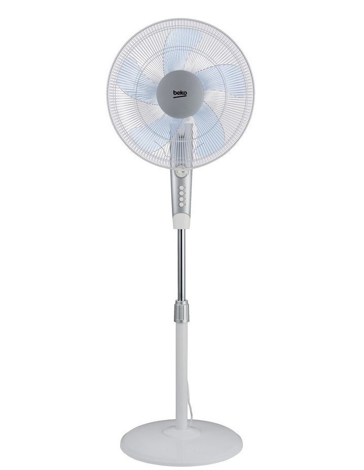 beko Ventilateur sur pied 45cm 50w 3 vitesses blanc/silver beko