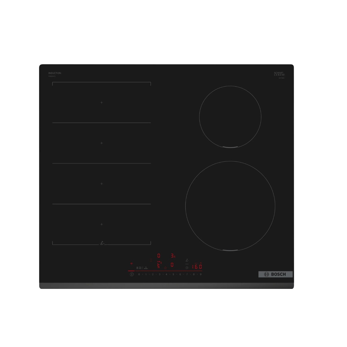bosch table de cuisson à induction 60cm 4 foyers 7400w noir pix631hc1e