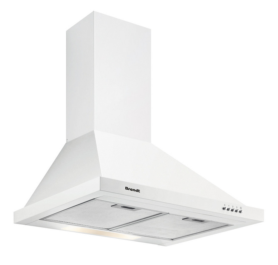 brandt Hotte décorative murale 60cm 600m3/h blanc brandt