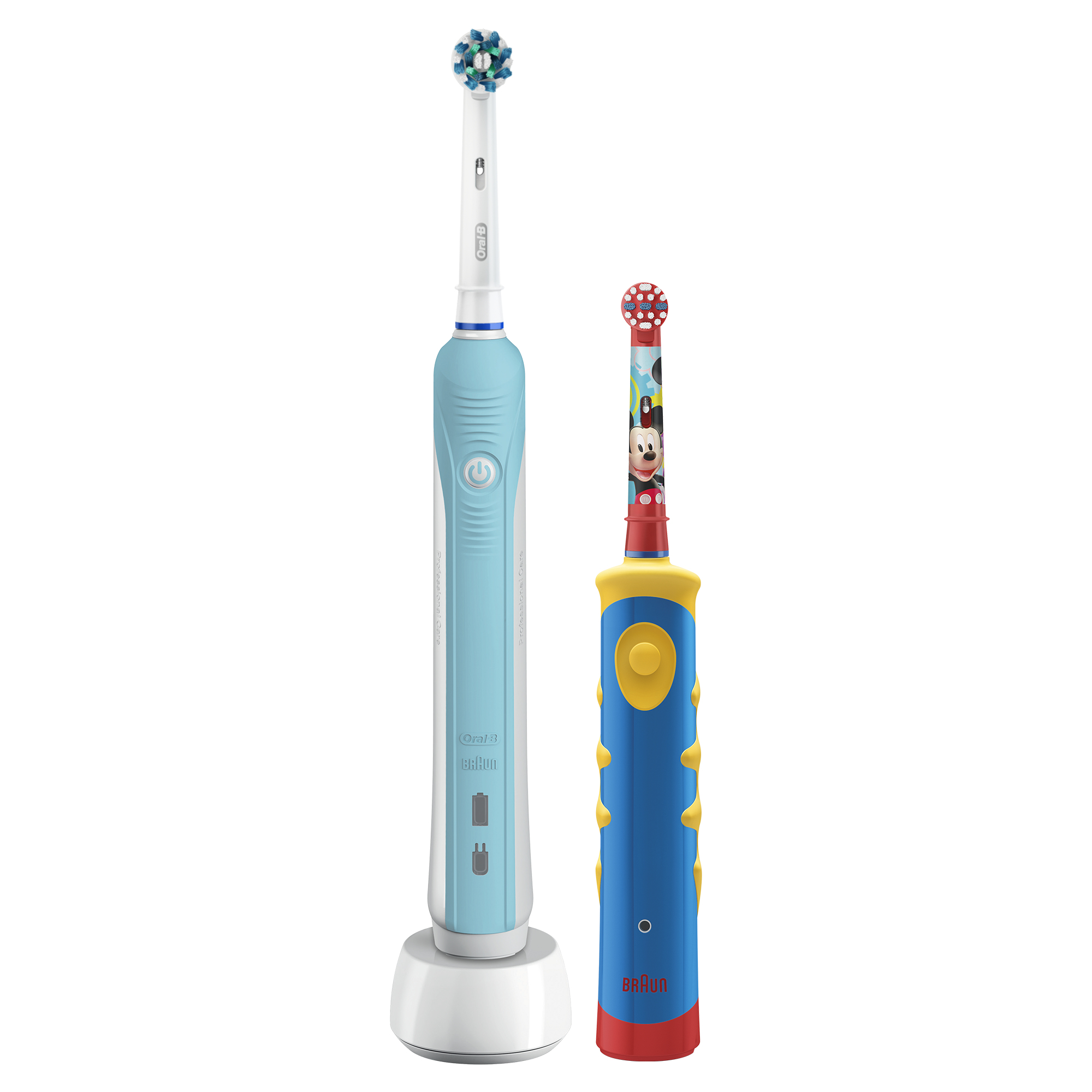 braun Pack oral-b 2 brosses à dents électriques adulte + enfants braun