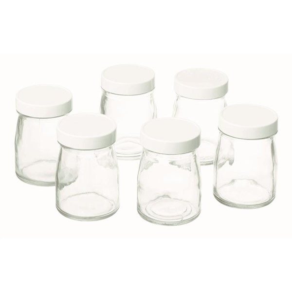 cuisinart Lot de 6 pots à yaourts 125ml pour yaourtière ym400e cuisinart