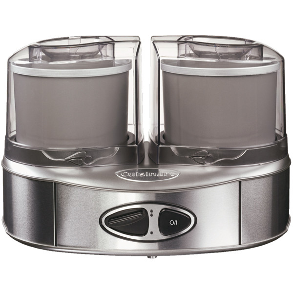 cuisinart Sorbetière 2x1l 50w aluminium brossé cuisinart