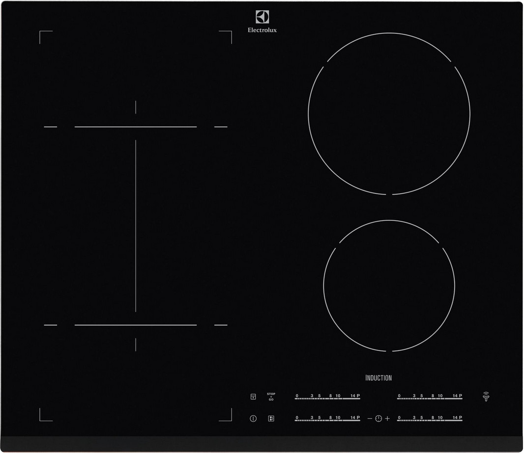 electrolux Table de cuisson à induction 60cm 4 feux 7400w noir electrolux