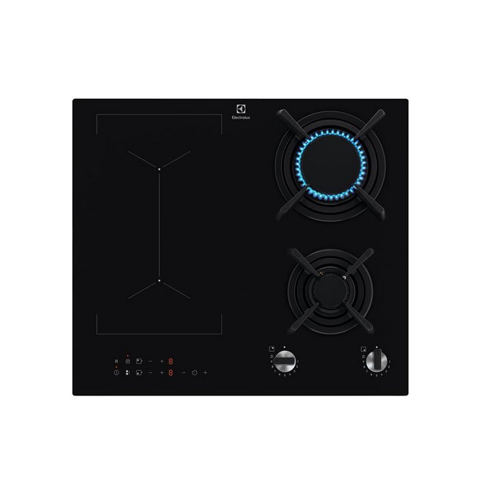 electrolux Table de cuisson mixte 59cm 4 feux noir electrolux