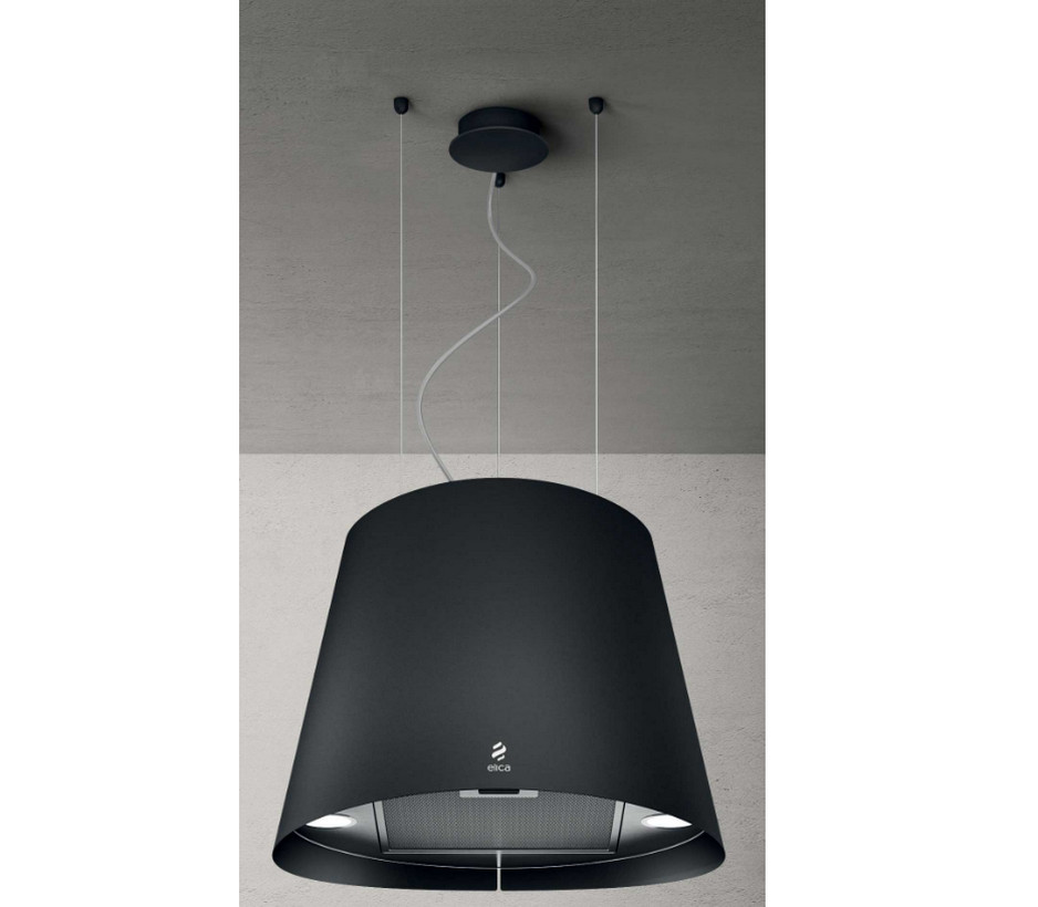 elica Hotte décorative îlot 49cm 375m3/h noir elica
