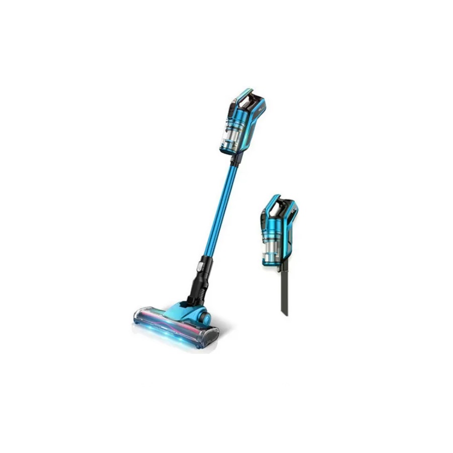 e.ziclean aspirateur balai 2en1 rechargeable 22.2v bleu/noir cyclomax xperience infiny