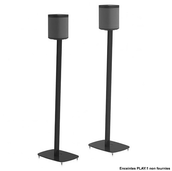 flexson Lot de 2 supports sur pied pour enceinte sonos play:1 noir flexson