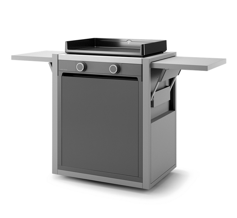 forge adour Chariot pour plancha gris forge adour