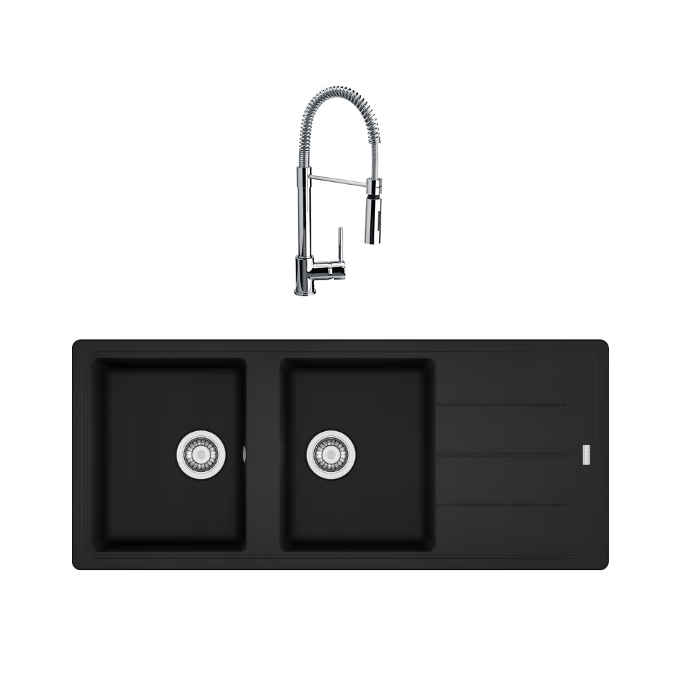 franke Pack évier fragranit + mitigeur noir mat franke