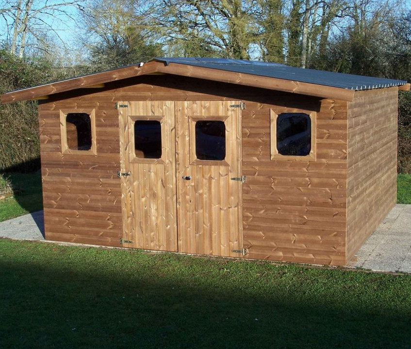 habrita Abri de jardin 15.14m² brun doré habrita