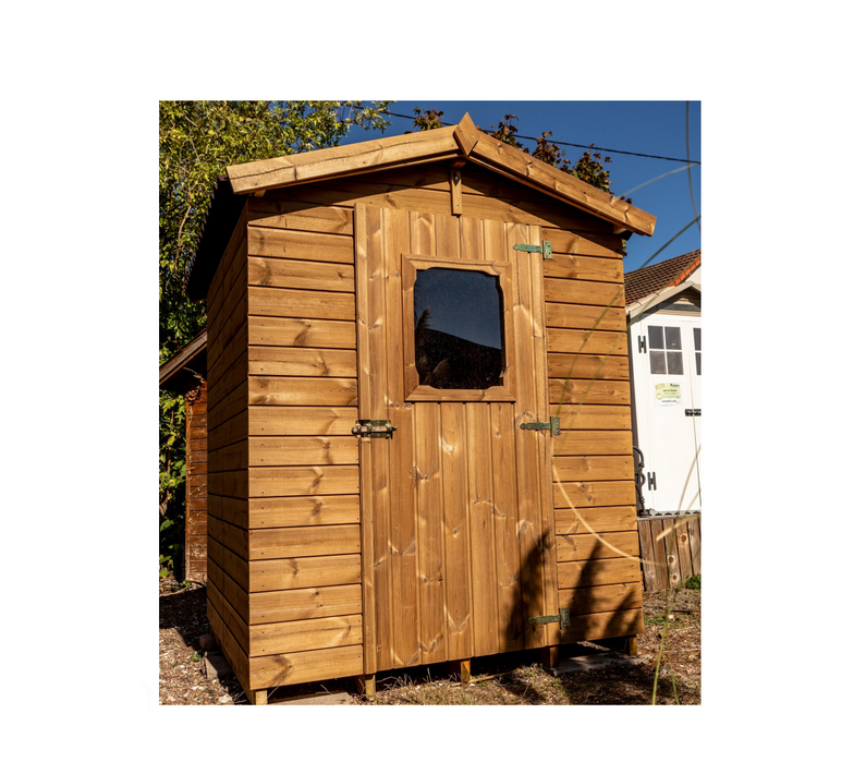 habrita Abri de jardin avec plancher 2.25 m² brun doré habrita