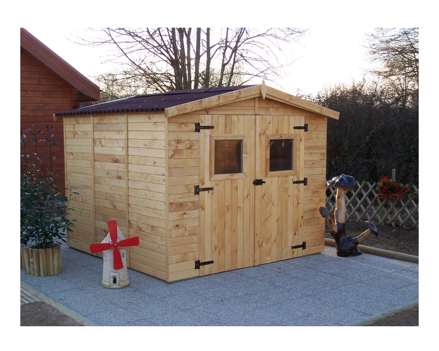 habrita Abri en panneaux 5.60 m² avec plancher habrita