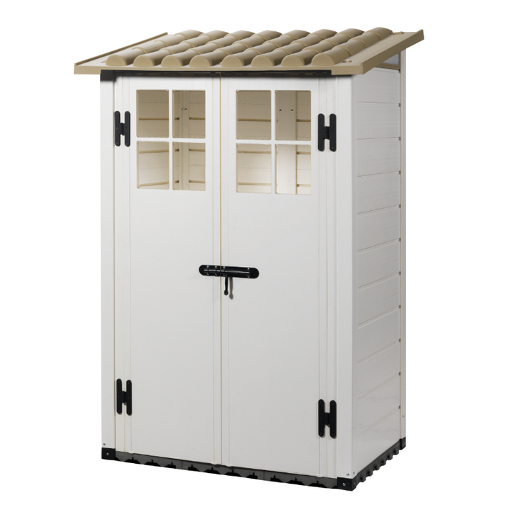 habrita Abri mural résine 1,32 m2 beige/marron habrita