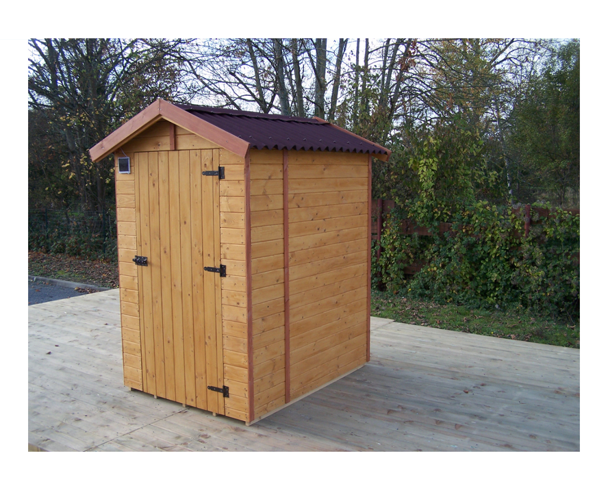 habrita Abri wc en panneaux 1.35 m² bois naturel habrita