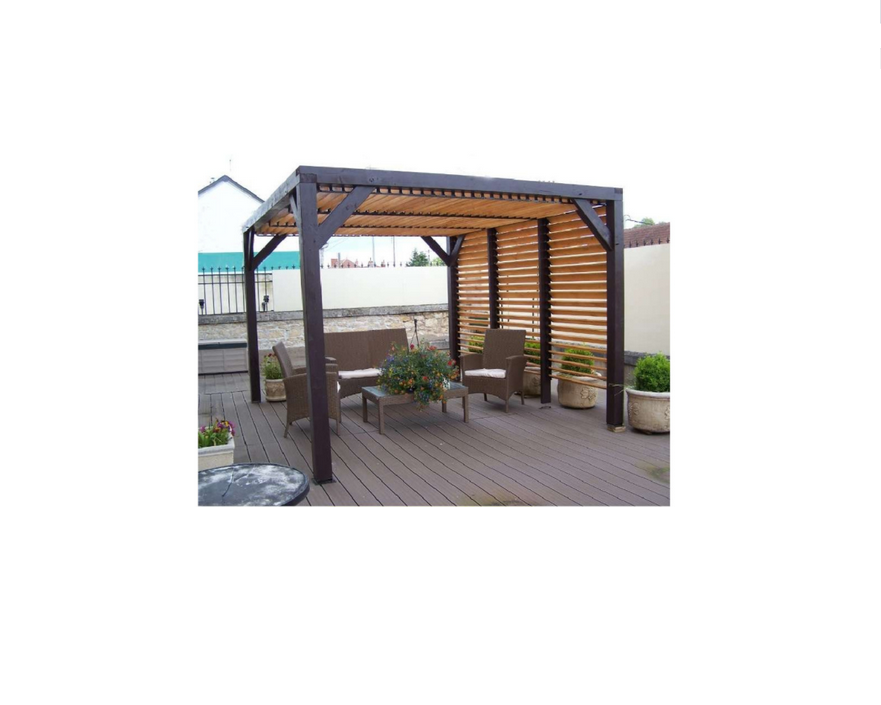 habrita Auvent bois veneto à ventelles 10m² habrita