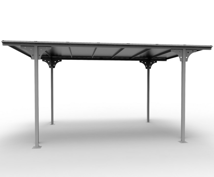 habrita Carport 14.70m² gris anthracite habrita