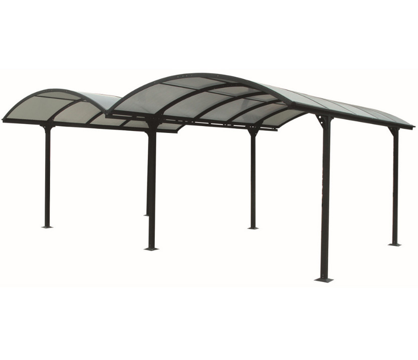 habrita Carport double 28.62m² gris anthracite habrita