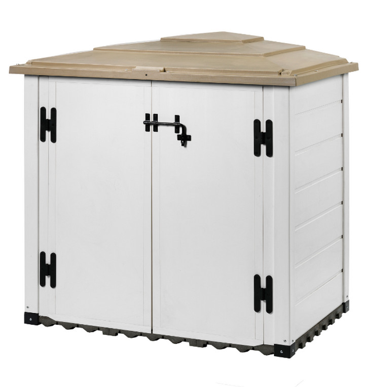 habrita Coffre de jardin résine 1100l beige/marron habrita