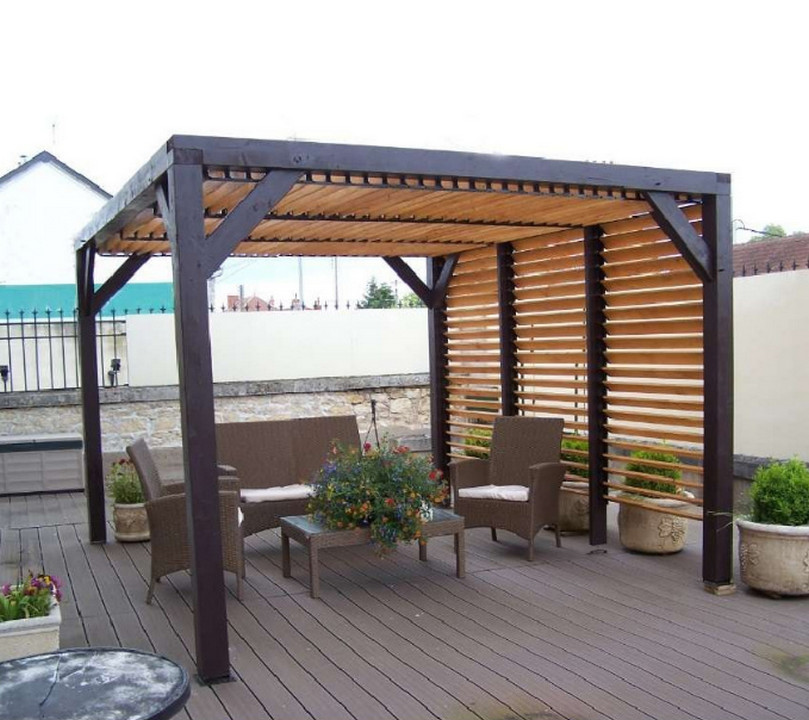 habrita Pergola 12.20m² bois naturel habrita