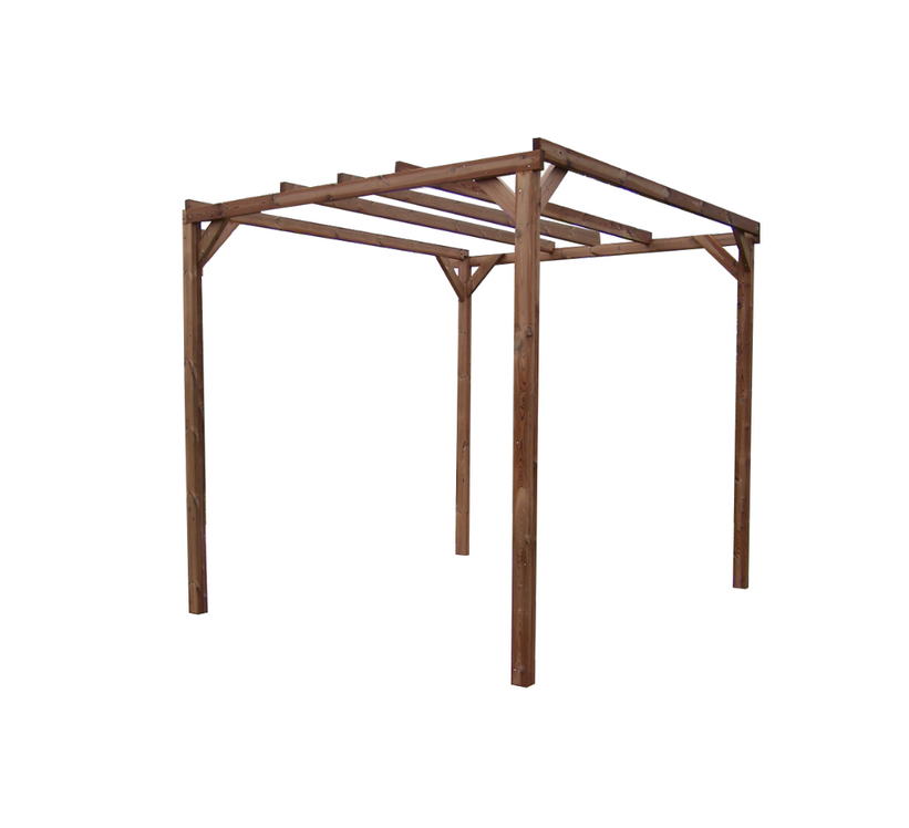 habrita Pergola en bois thermo chauffé 8.88 m² sans couverture habrita