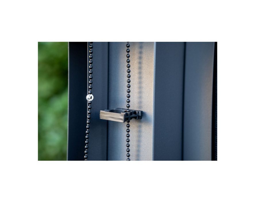 habrita Rideau pour pergola bioclimatique avec rail pour côté 2,40 m gris habrita