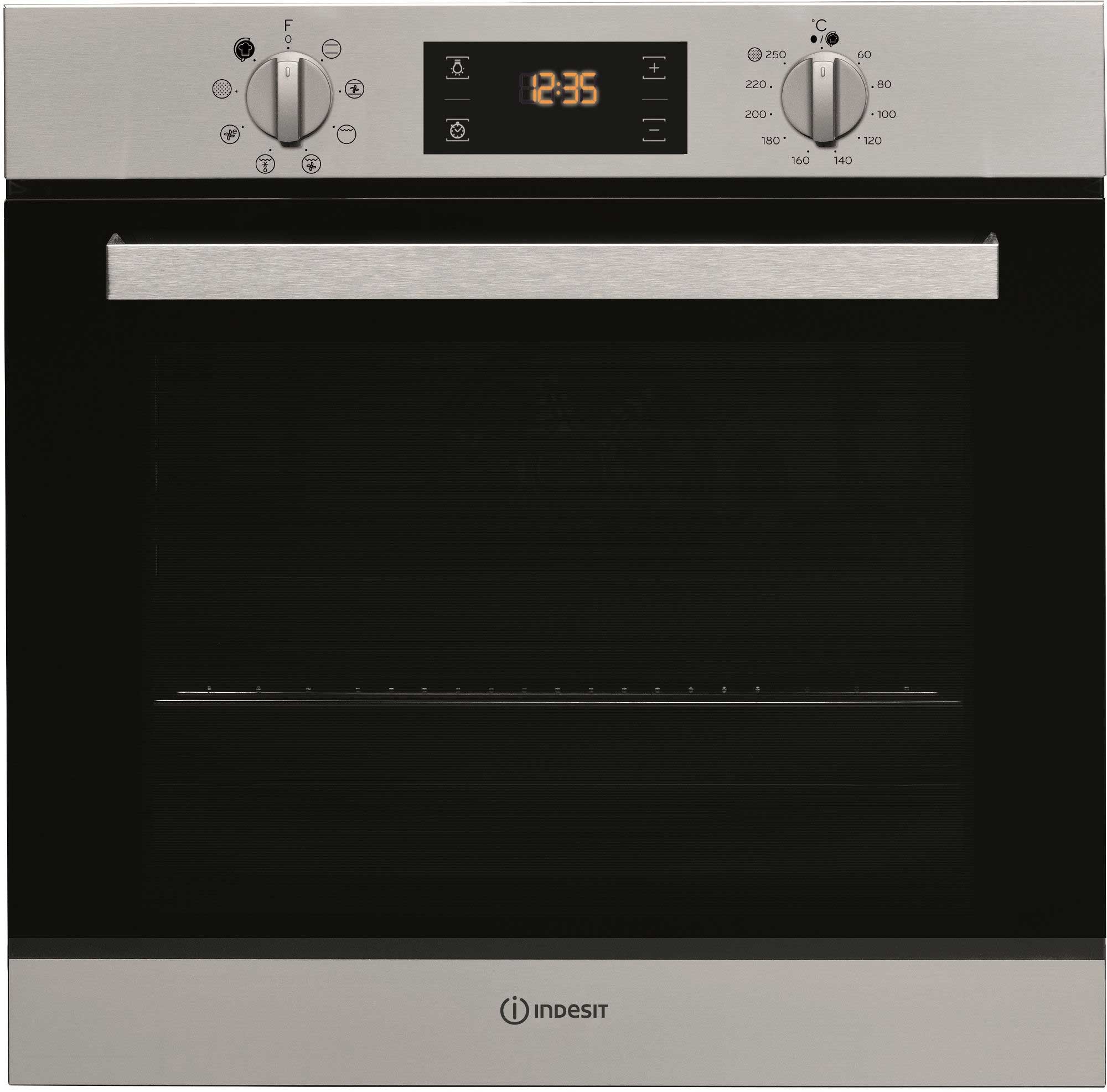 indesit Four intégrable multifonction 66l 56cm a pyrolyse inox indesit