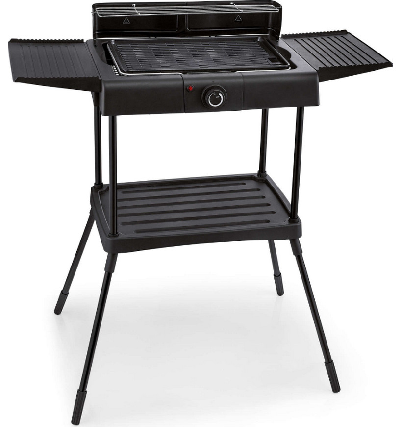 kitchen chef barbecue électrique sur pieds 2000w noir ksbbq1703