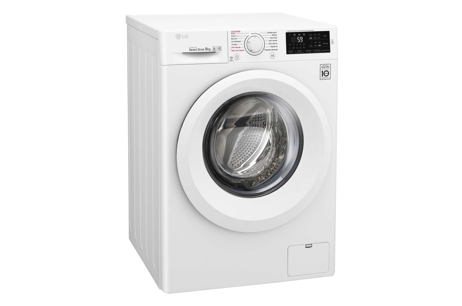 lg Lave-linge frontal 60cm 9kg 1400t a+++ blanc lg