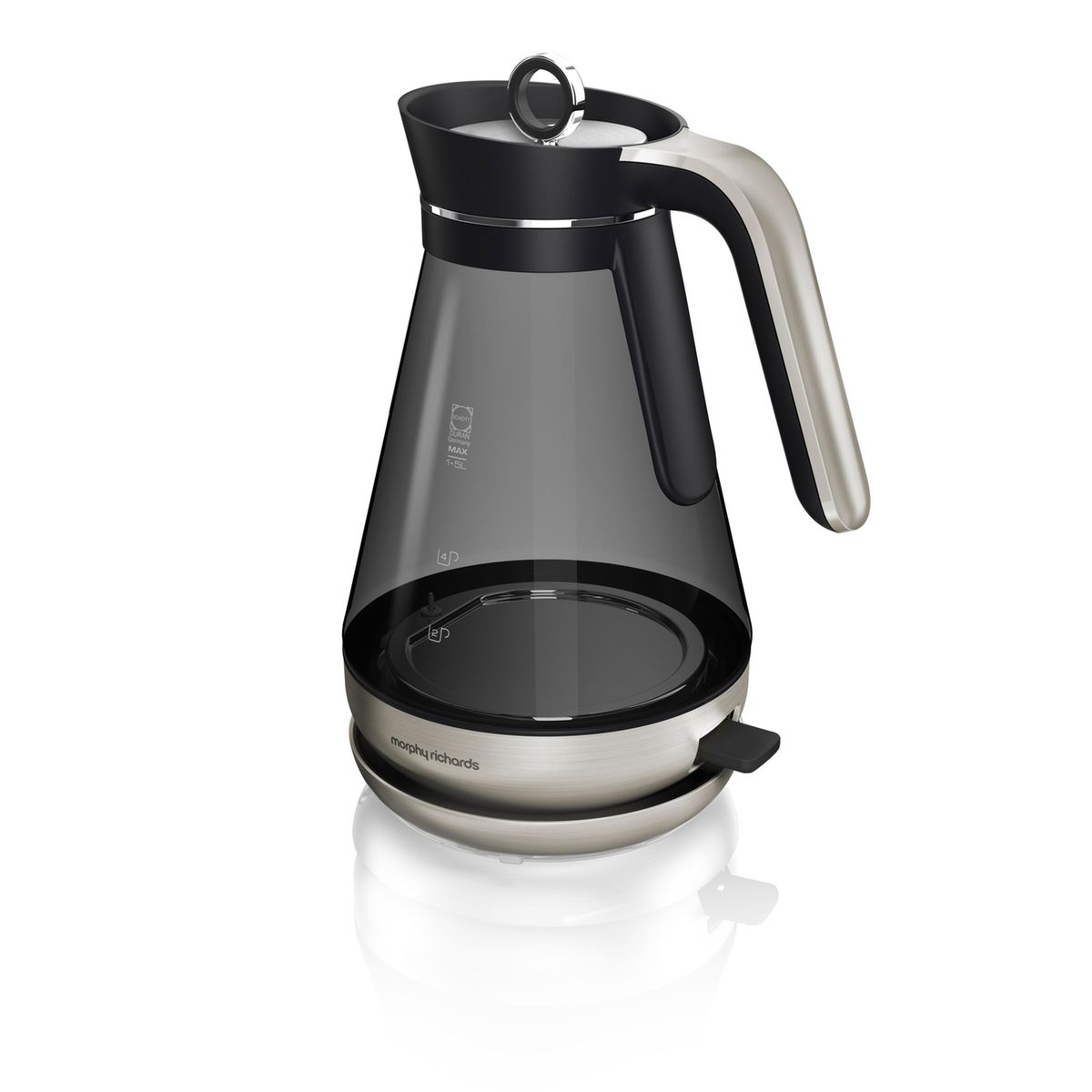 morphy richards Bouilloire sans fil en verre 1.5l 2200w morphy richards