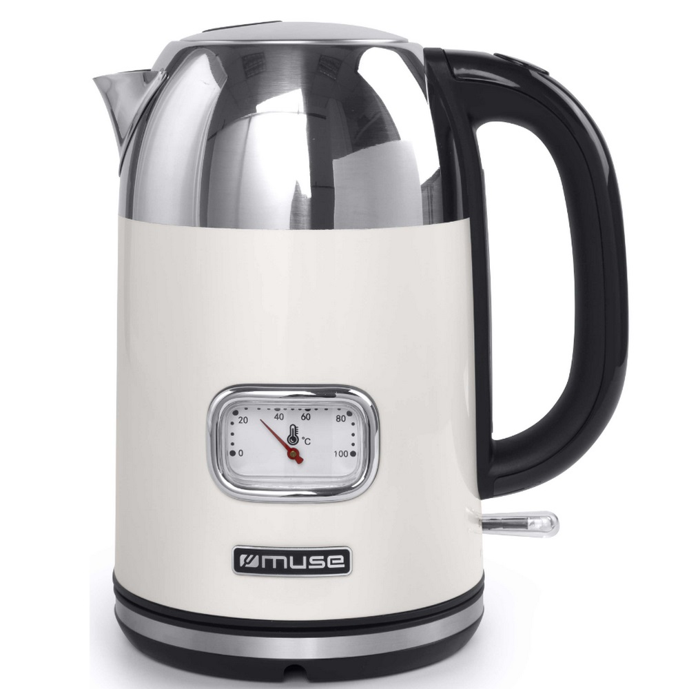 muse Bouilloire sans fil 1.7l 2200w crème/inox muse