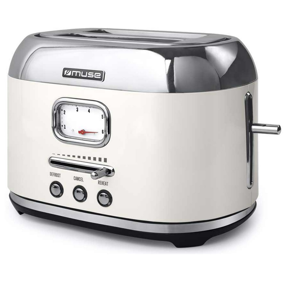 muse grille-pains 2 fentes 1000w blanc ms-120sc