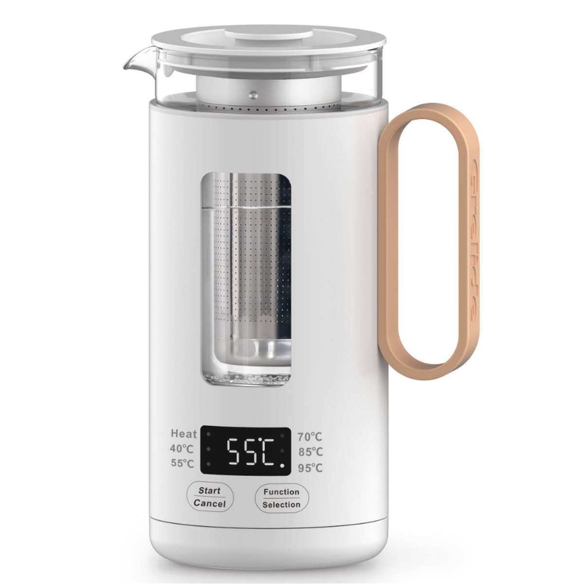 naturamix Bouilloire-théière 2en1 0.5l 500w blanc naturamix