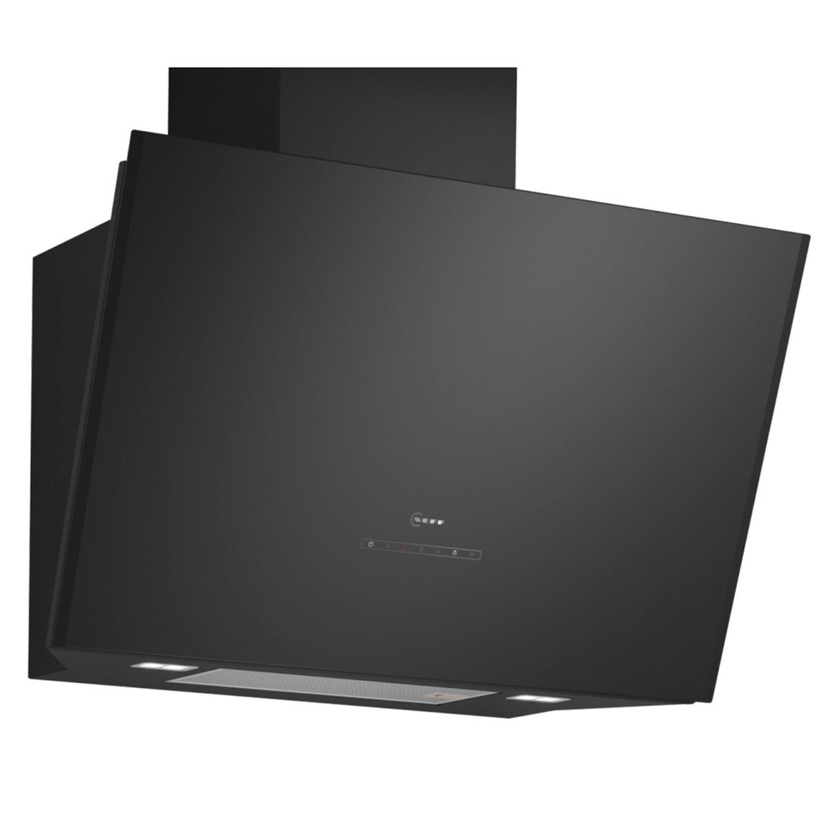neff Hotte décorative inclinée 80cm 432m3/h noir neff
