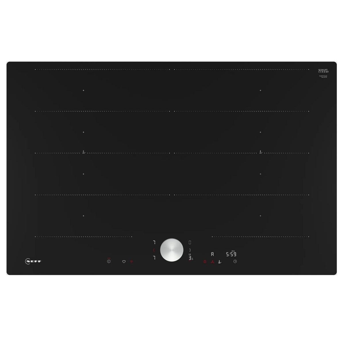 neff table de cuisson induction 80cm 4 feux 7400w noir t68pty4l0