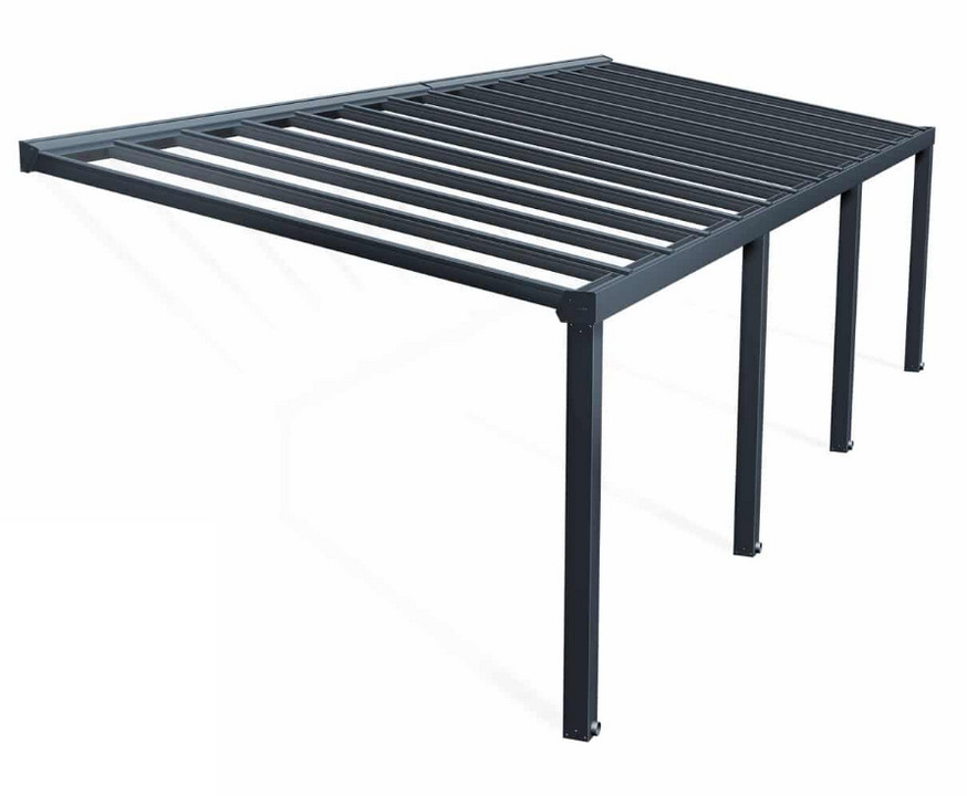 palram Couverture de patio 3,4x9,5m gris palram