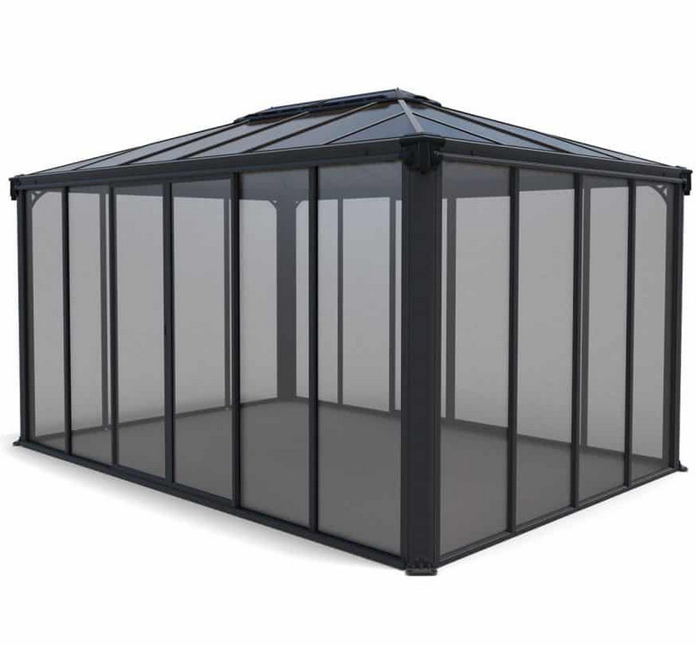 palram Gazebo fermé 430x295,5cm gris anthracite palram