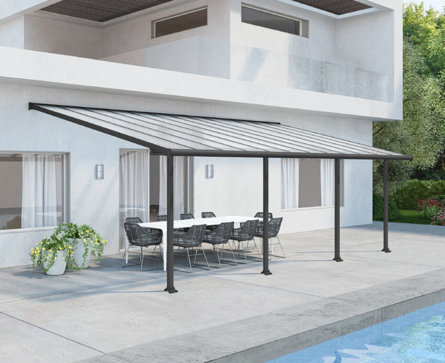 palram Pergola 21.8m² gris anthracite palram