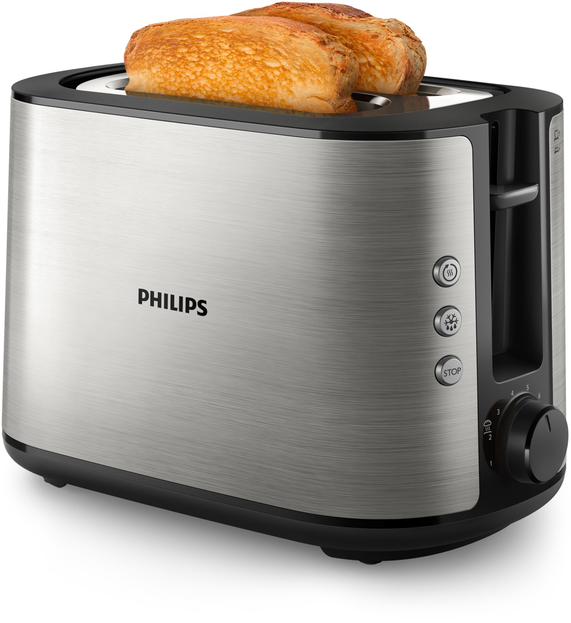 philips Grille-pains 2 fentes 950w inox philips