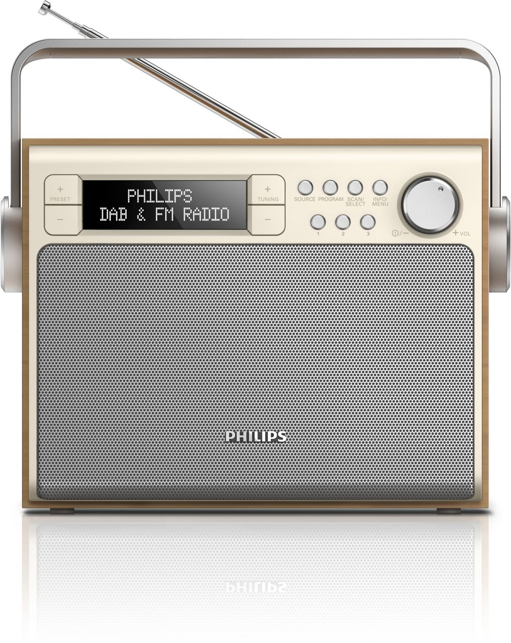 philips Radio portable gris/bois philips