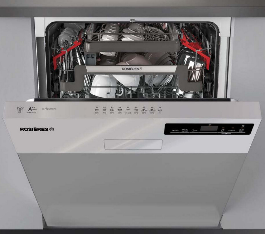 rosieres Lave-vaisselle 60cm 16c 43db a++ intégrable avec bandeau blanc rosieres